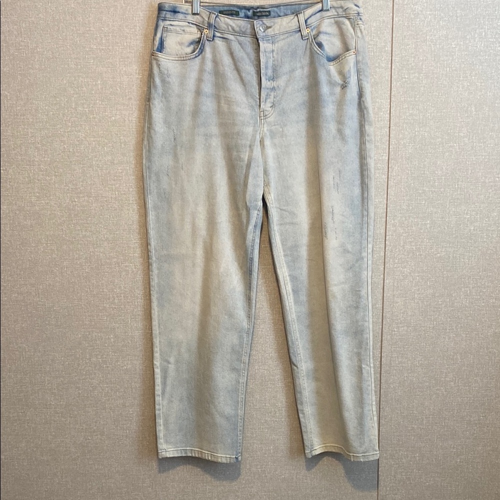 Wild Fable Super High Rise Straight Light Blue Denim Jeans